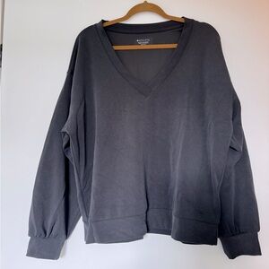 Athleta Black Willow V-neck sweatshirt